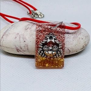 Cancer zodiac necklace, Cancer horoscope necklace